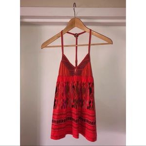 Free People T-back Halter, Plunging Neckline
